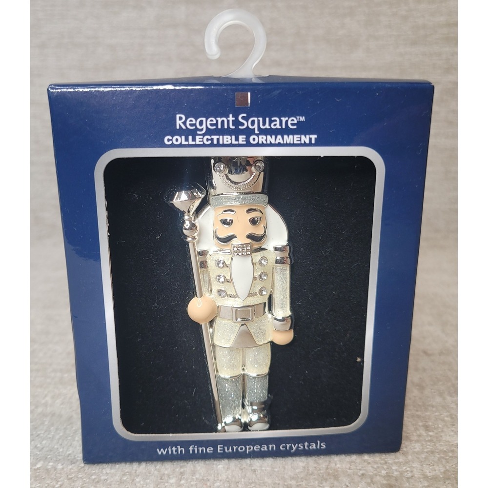 Regent Square Nutcracker Ornament European Crystals‎ NIB Christmas Decor